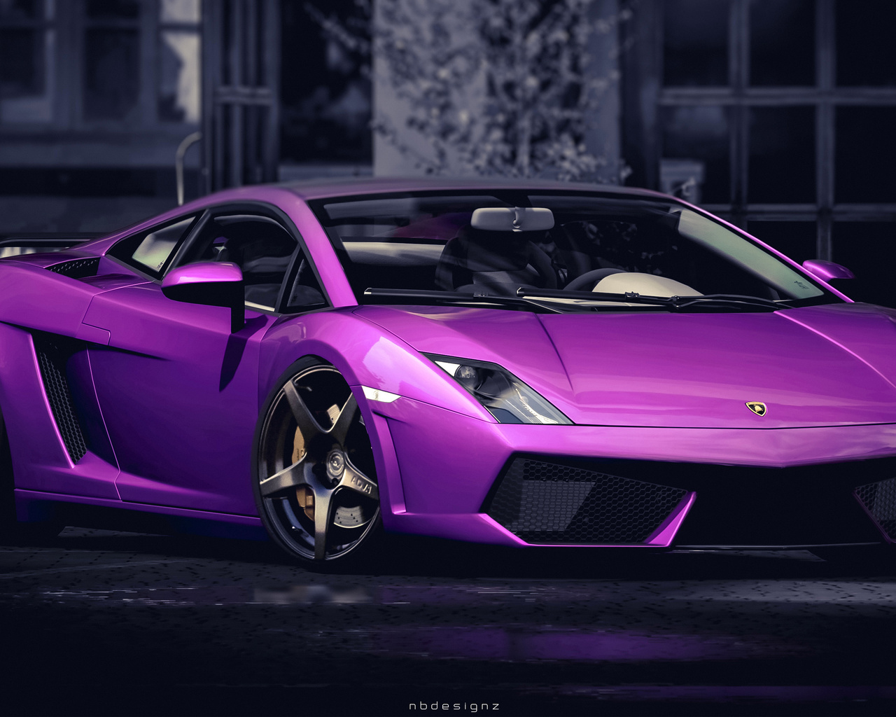 lamborghini gallardo, car, pink