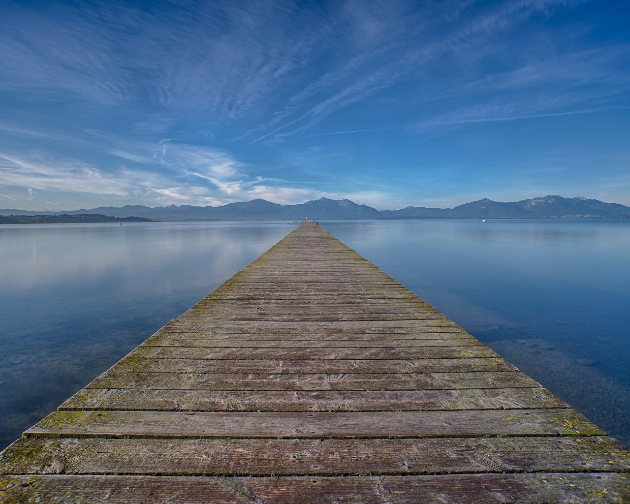 lake chiemsee, bavaria, pier, mountains, horizon, infinity,  , , , , , 