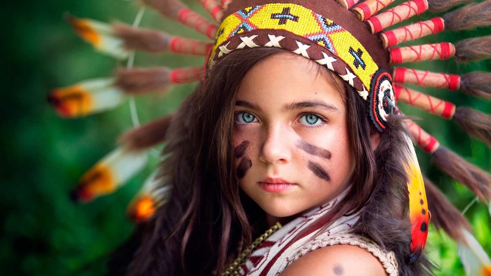 little, indian, face, girl