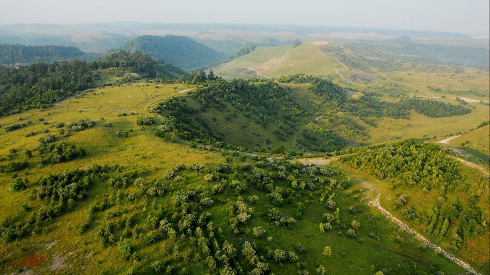 grass, green, hills, mountain