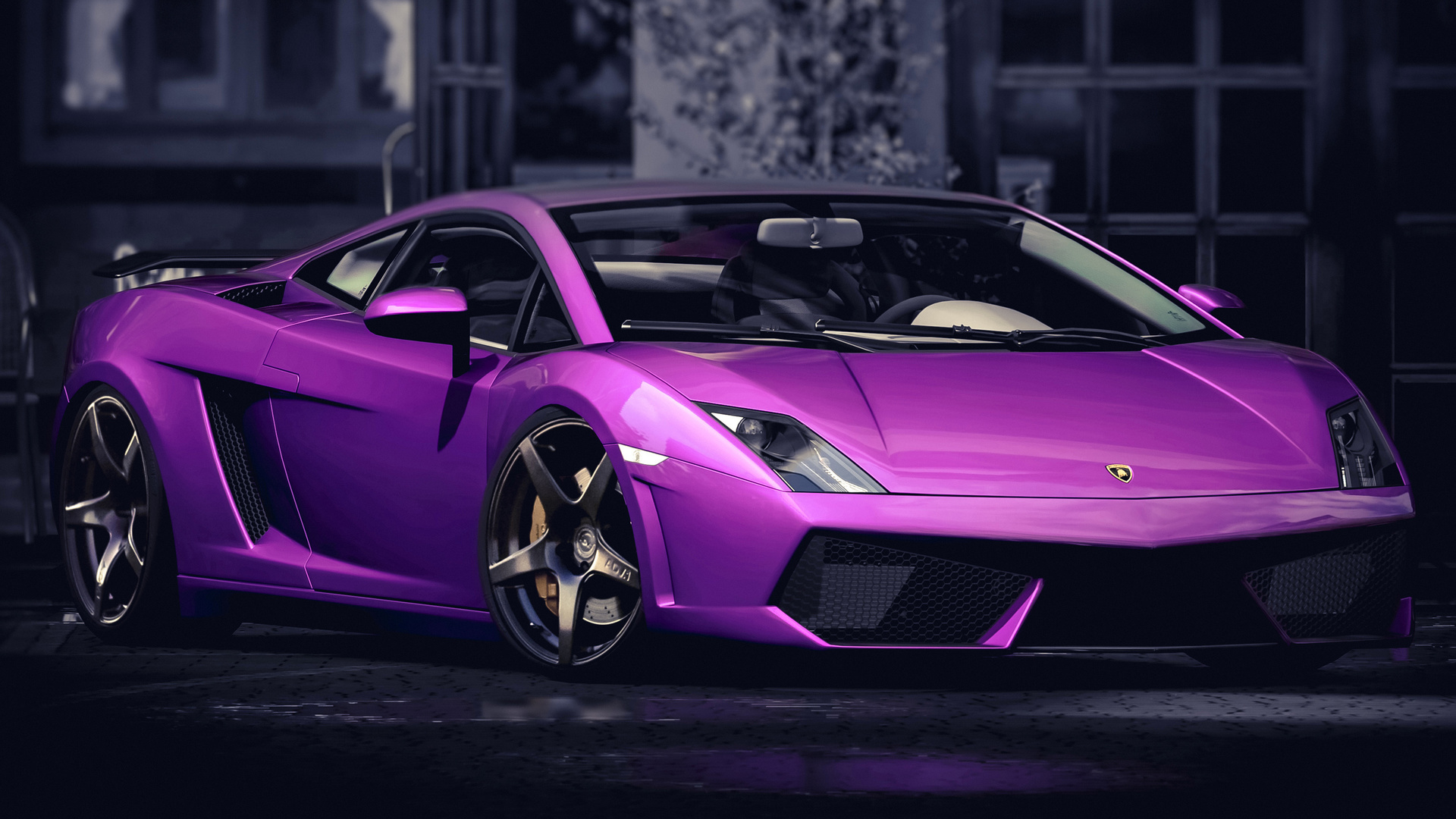 lamborghini gallardo, car, pink