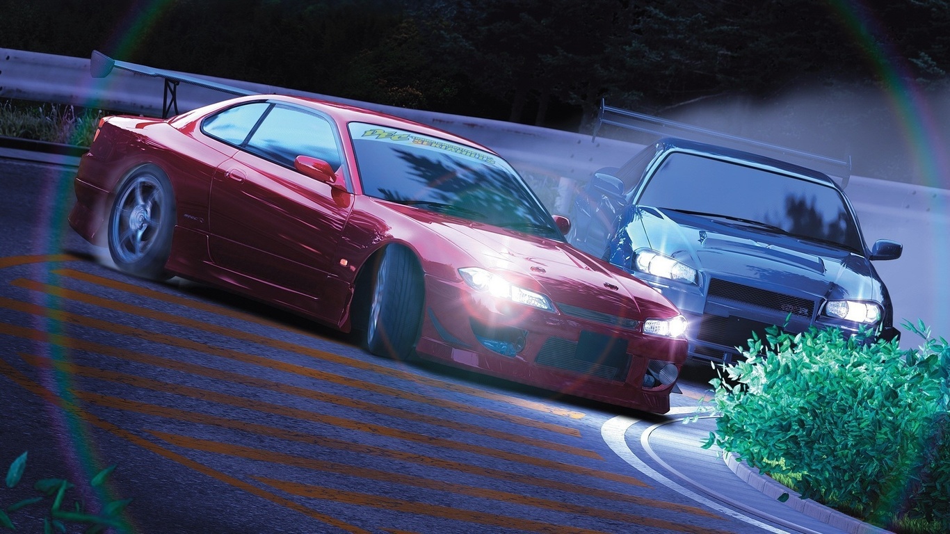 japan, jdm, cars, drift, nissan silvia, s15, nissan skyline, gt-r 34, light, , , , ,  ,  