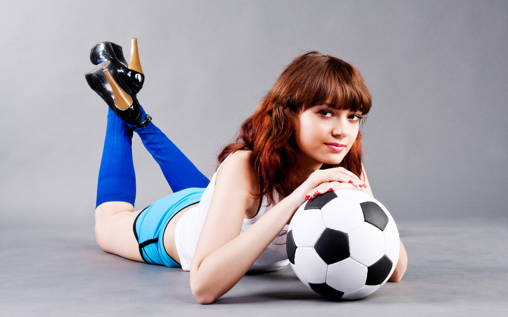 girl, football, ball, , , , , 