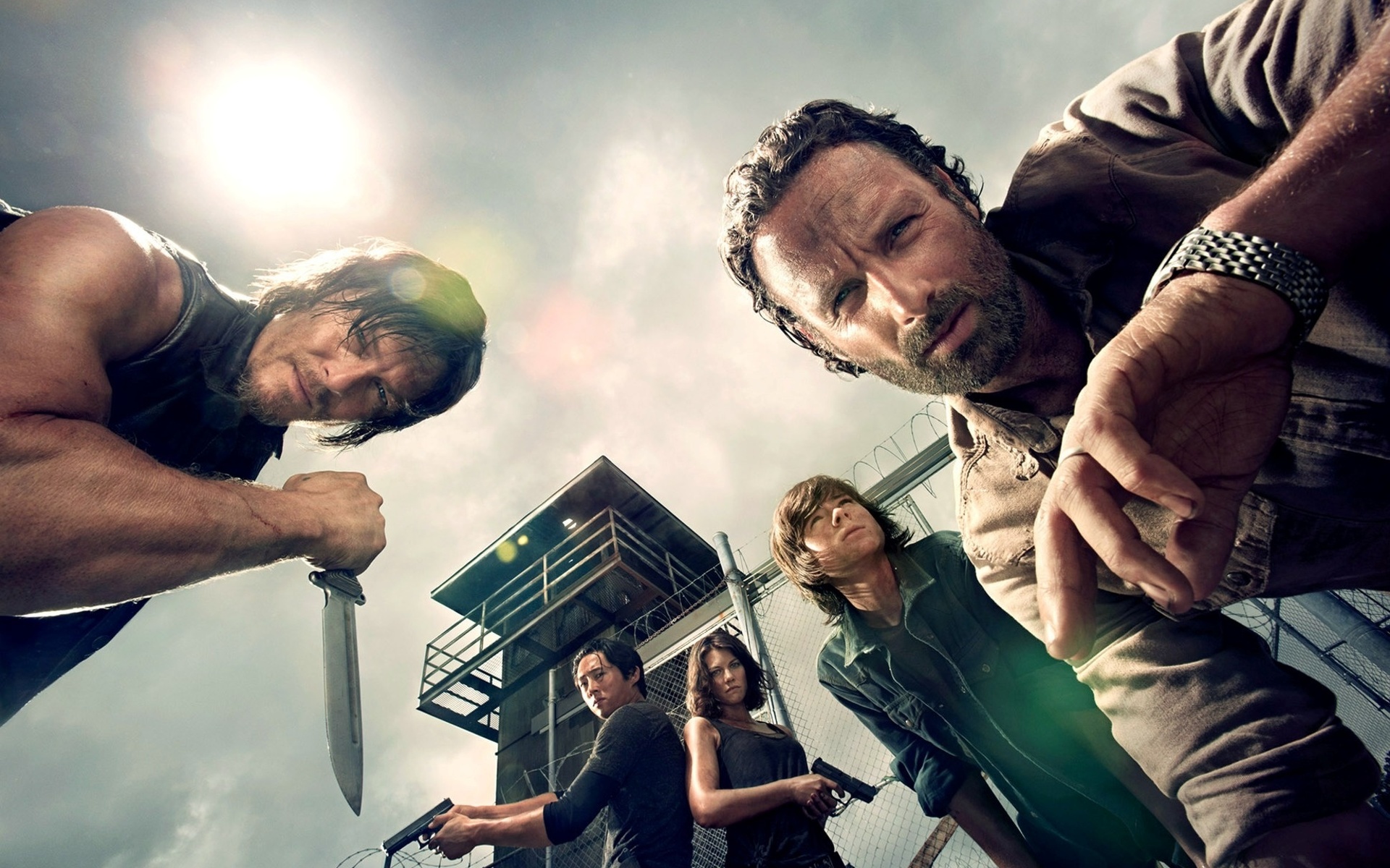 the walking dead, steven yeun, andrew lincoln, norman reedus, lauren cohan