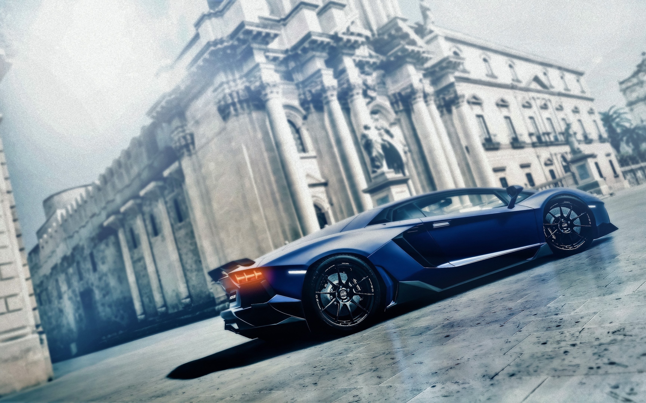 lamborghini, aventador, lamborghini, gran turismo, blue, profile