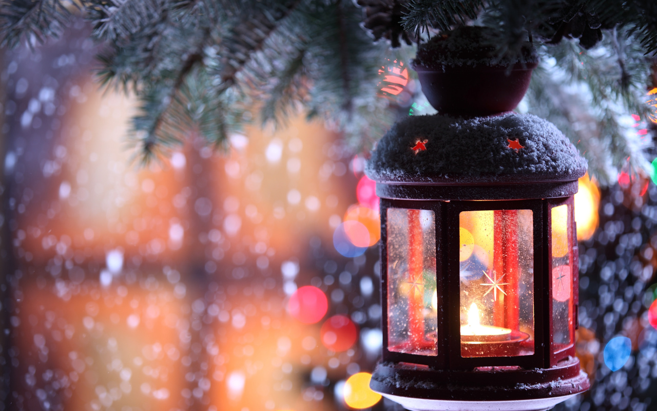 candle, candlestick, flashlight, branch, snow, winter