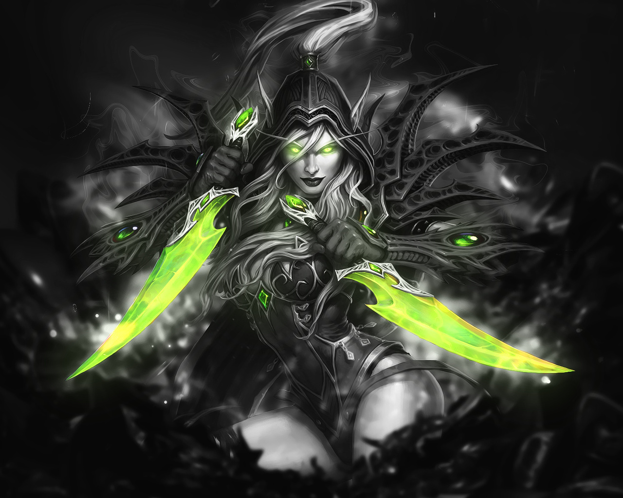 valeera sanguinar, black and white, by, spiritaj watch, fan art