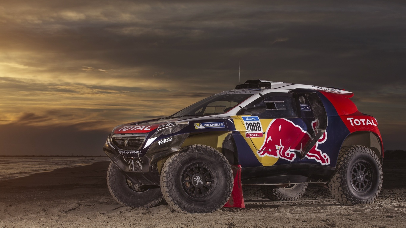 peugeot, 2008, dkr, rallye, 