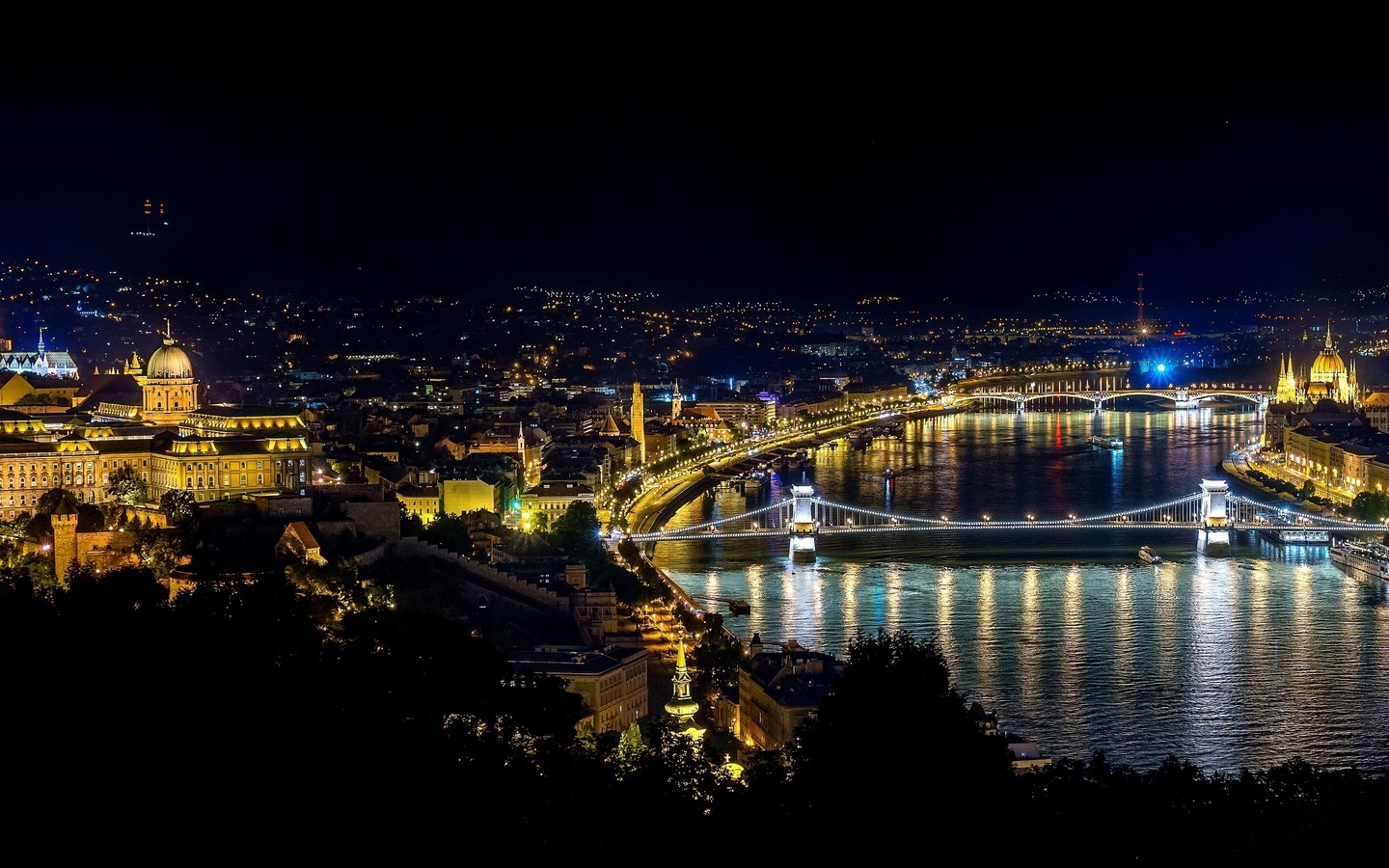 , , , budapest, hungary, night