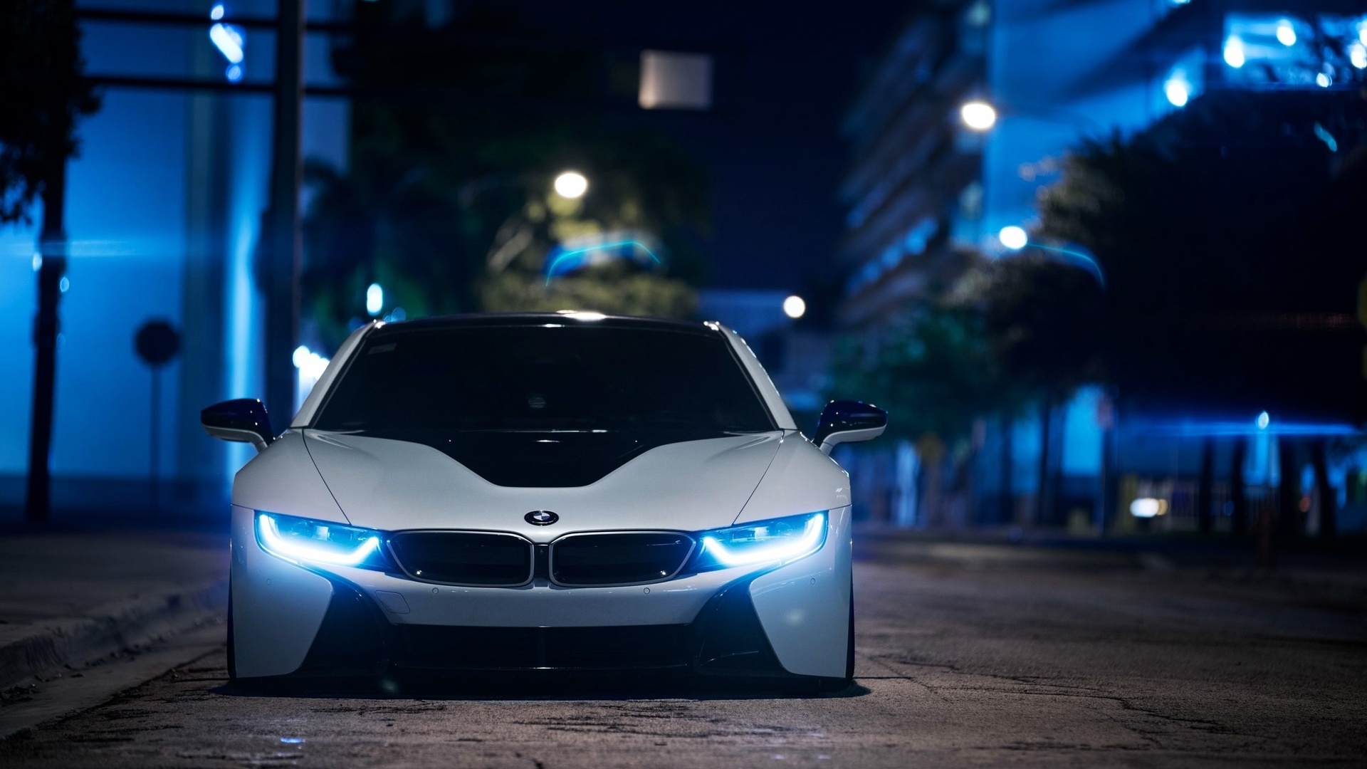 bmw, i8, electro car, tuning, wheels, face, germany, black, stance, low, night