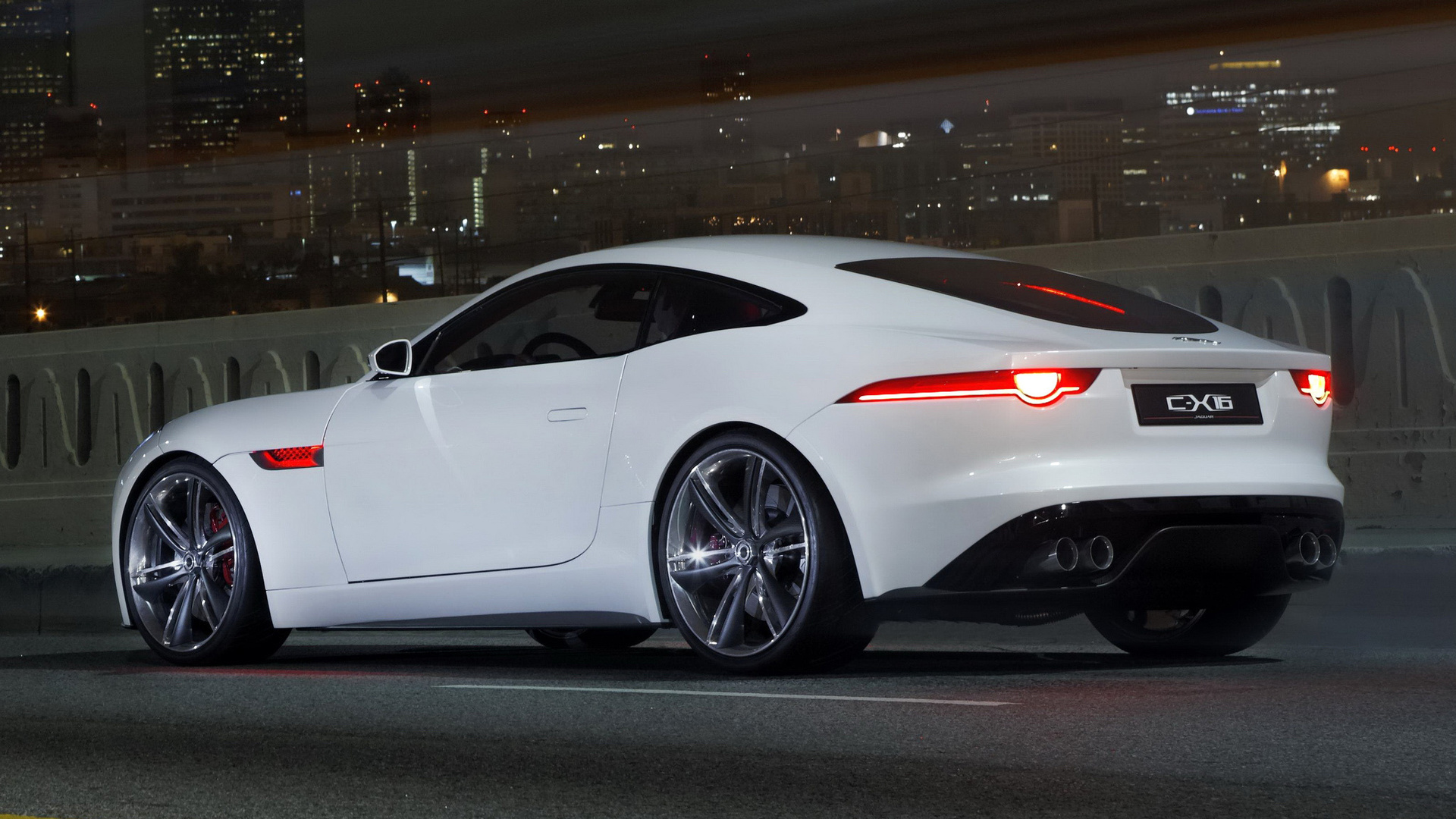 jaguar, c-x16, concept, white, car