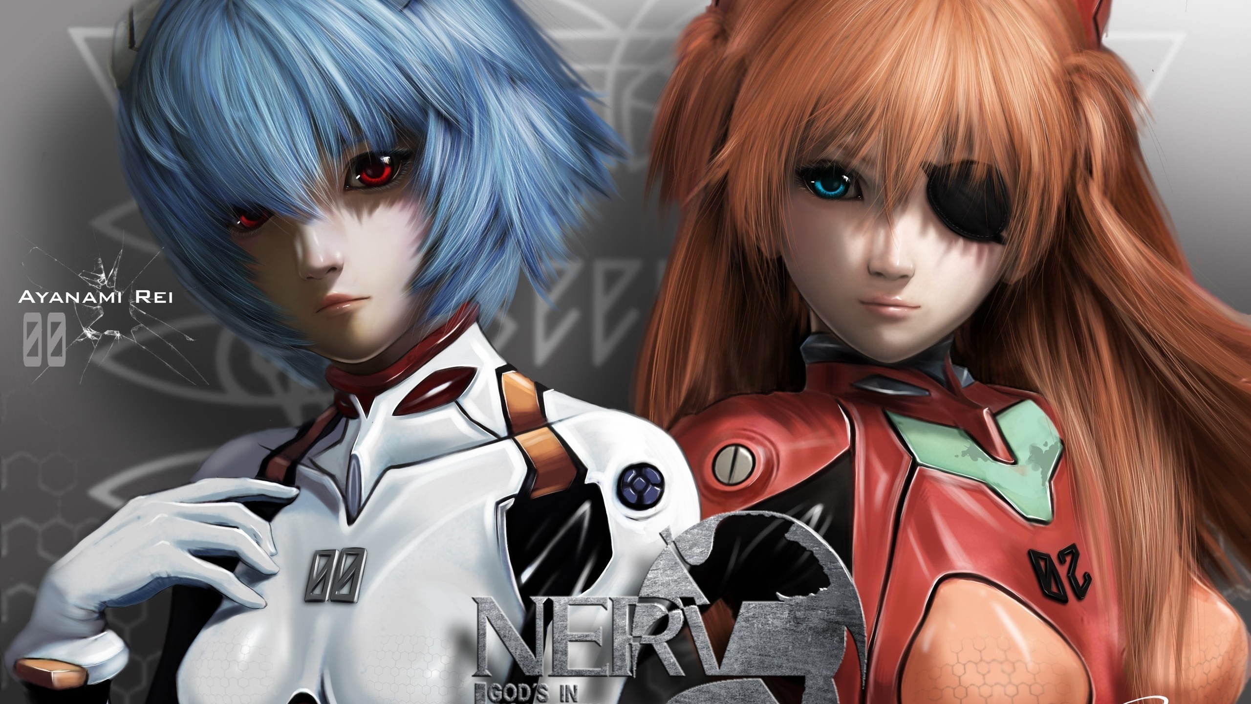 , , evangelion, rei ayanami, asuka langley