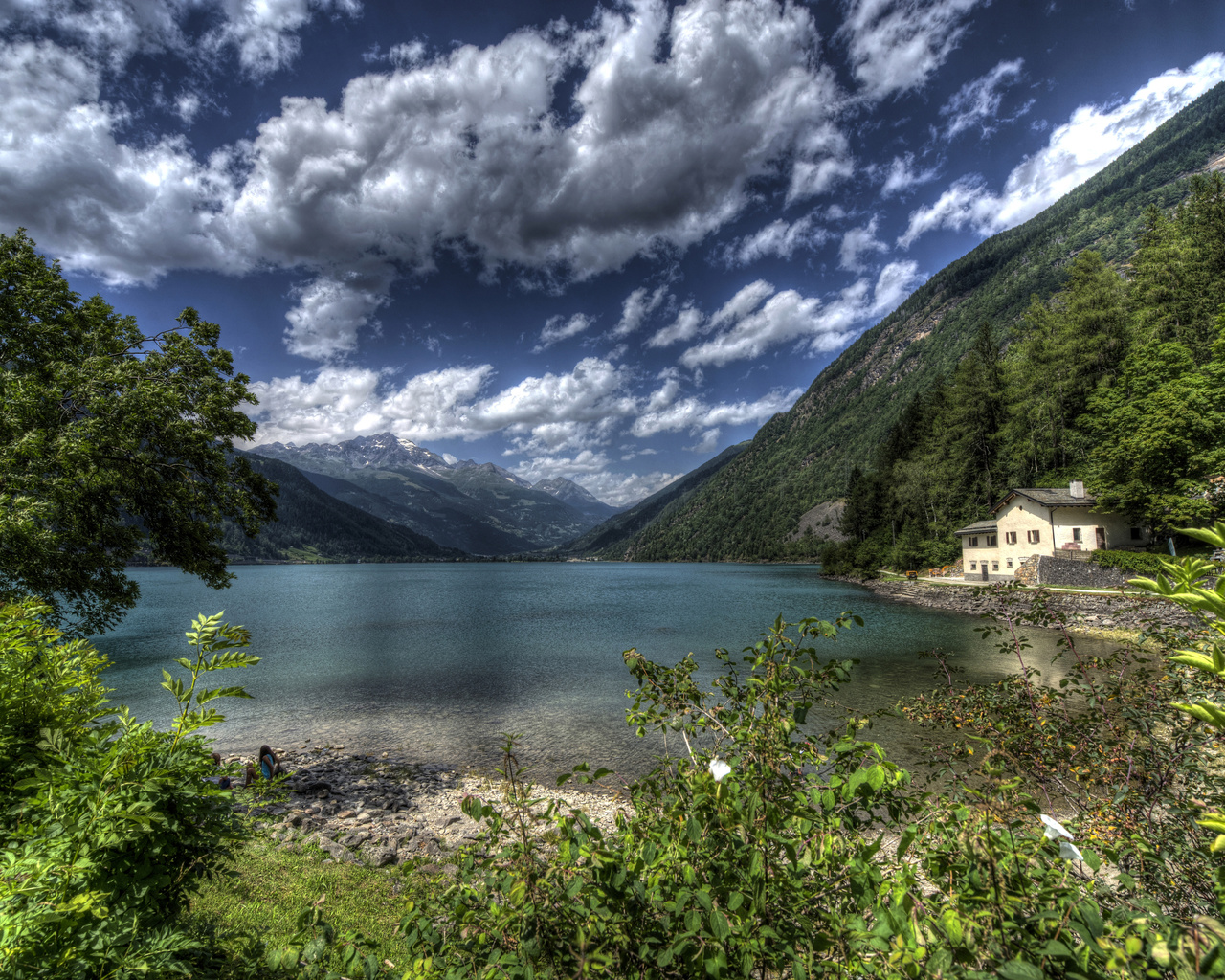 , , , , , , lake poschiavo, hdr, , 