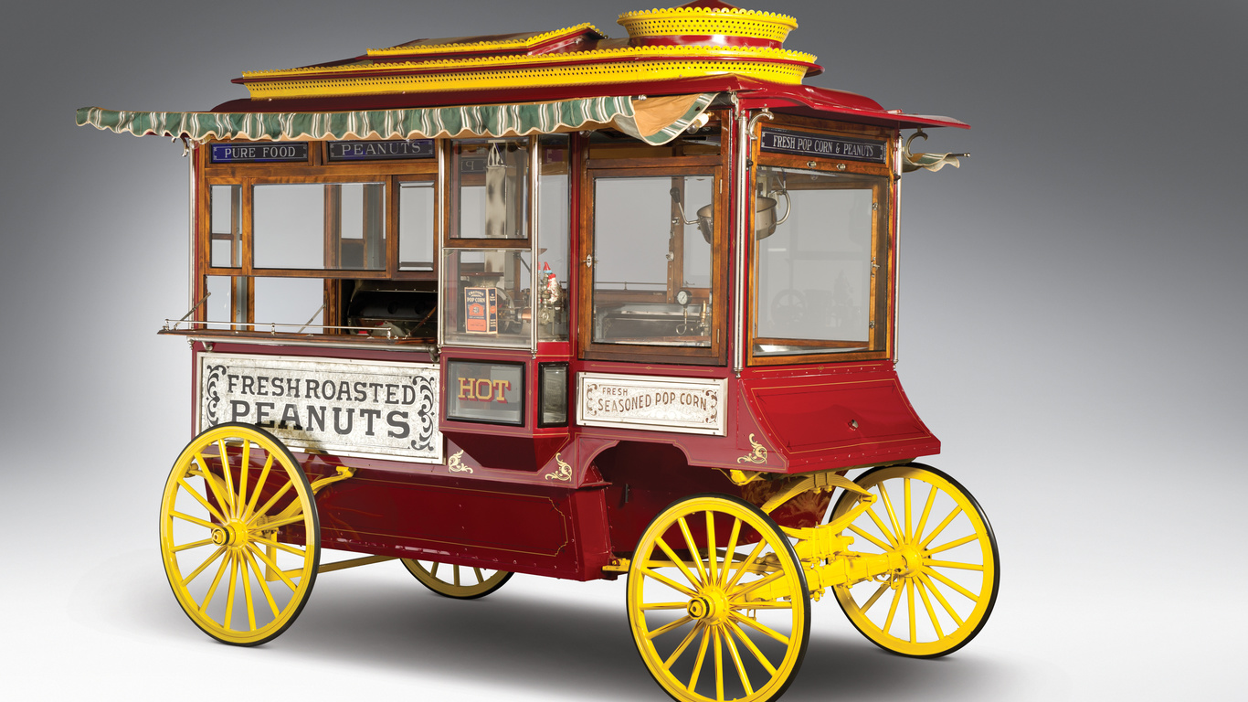 1910, cretors, popcorn and peanut, wagon,   