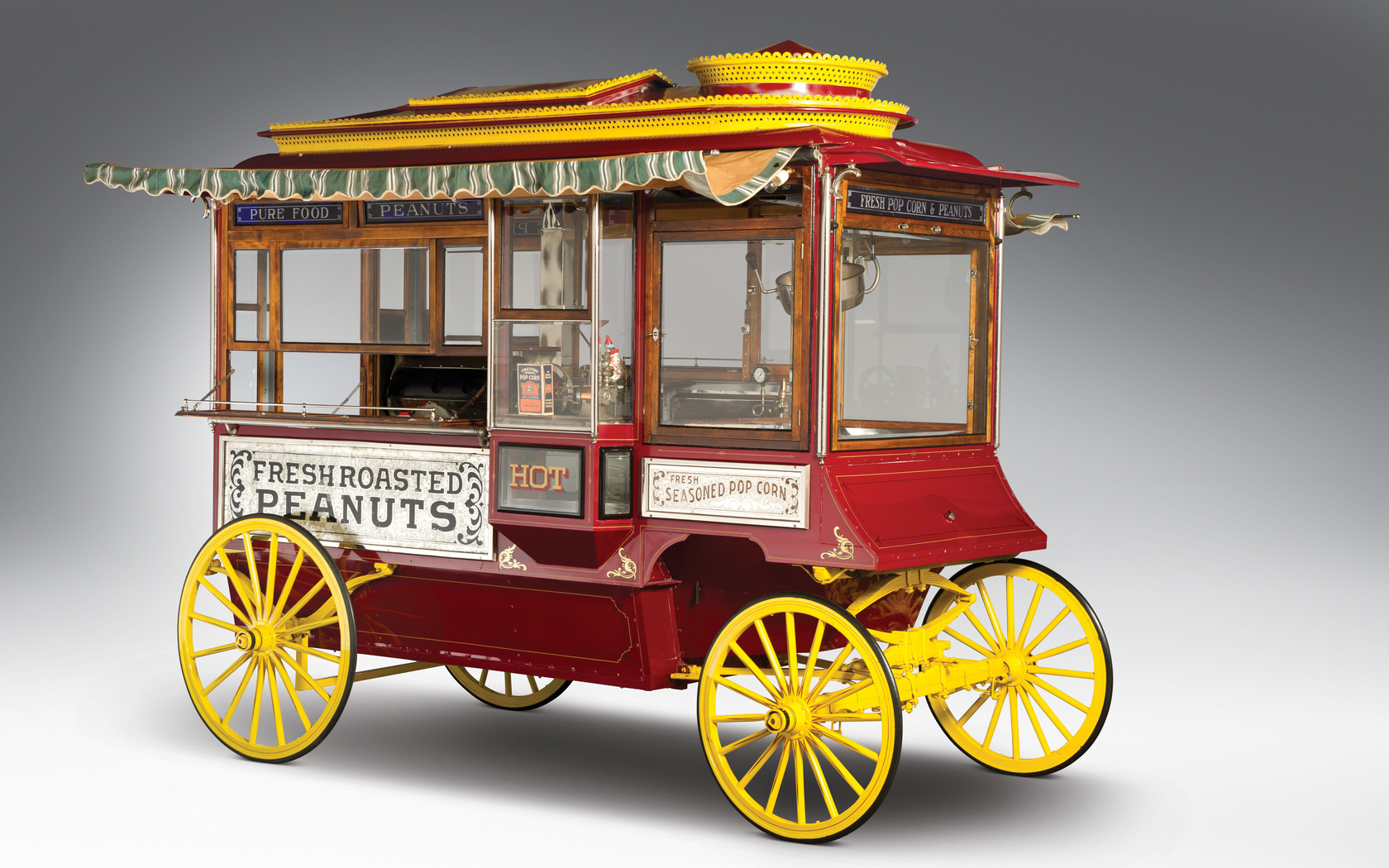 1910, cretors, popcorn and peanut, wagon,   