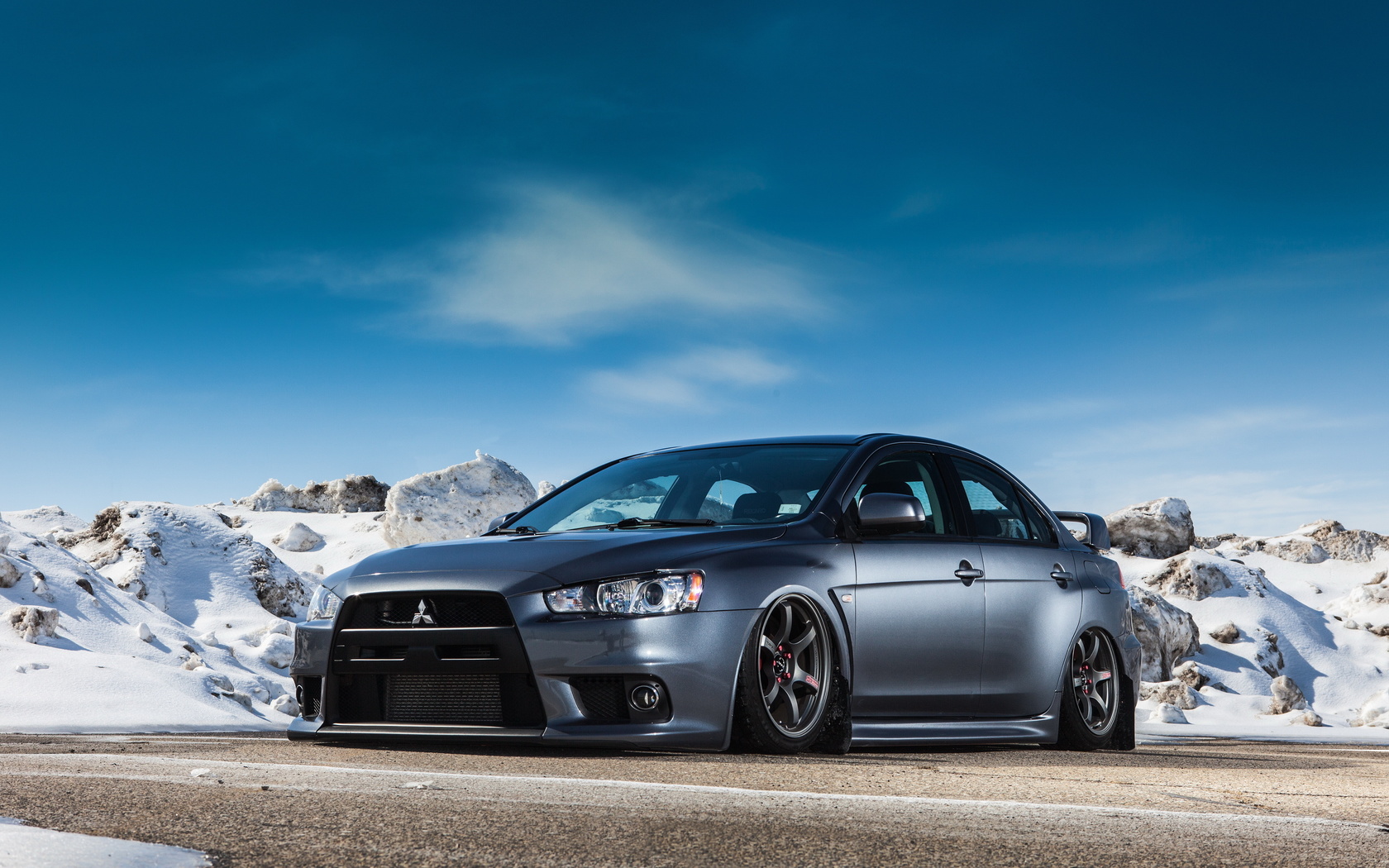 mitsubishi, , lancer, evolution, x, winter