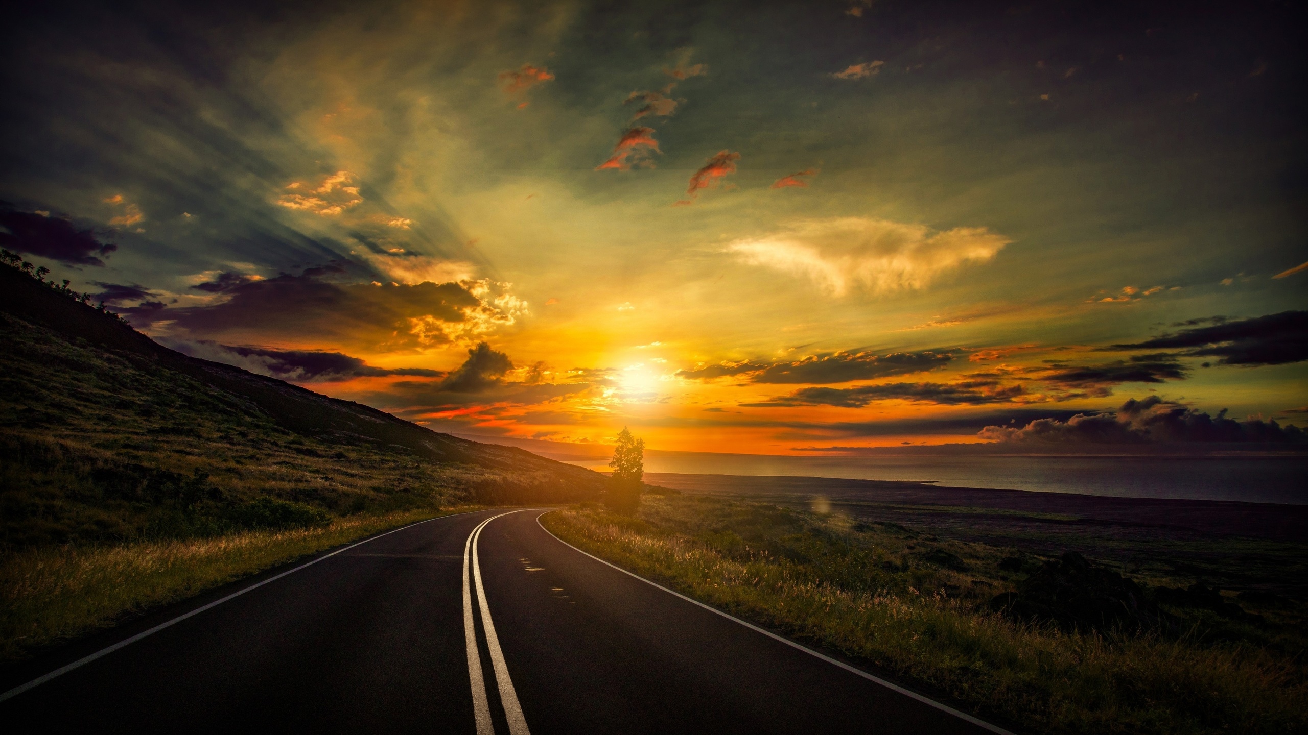 , , , , , road, clouds, sunset