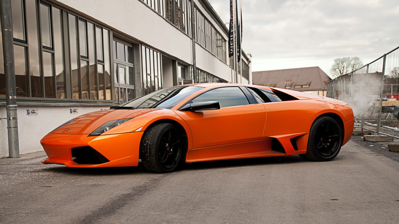 lamborghini, orange, murcielago, lp640