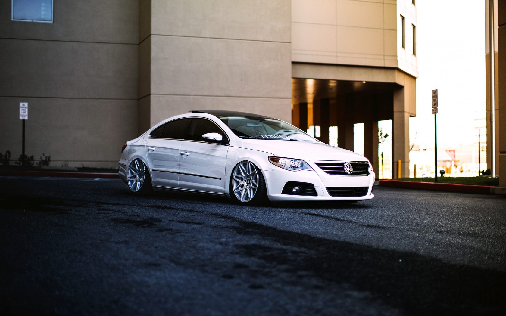 passat, volkswagen, white, tuning