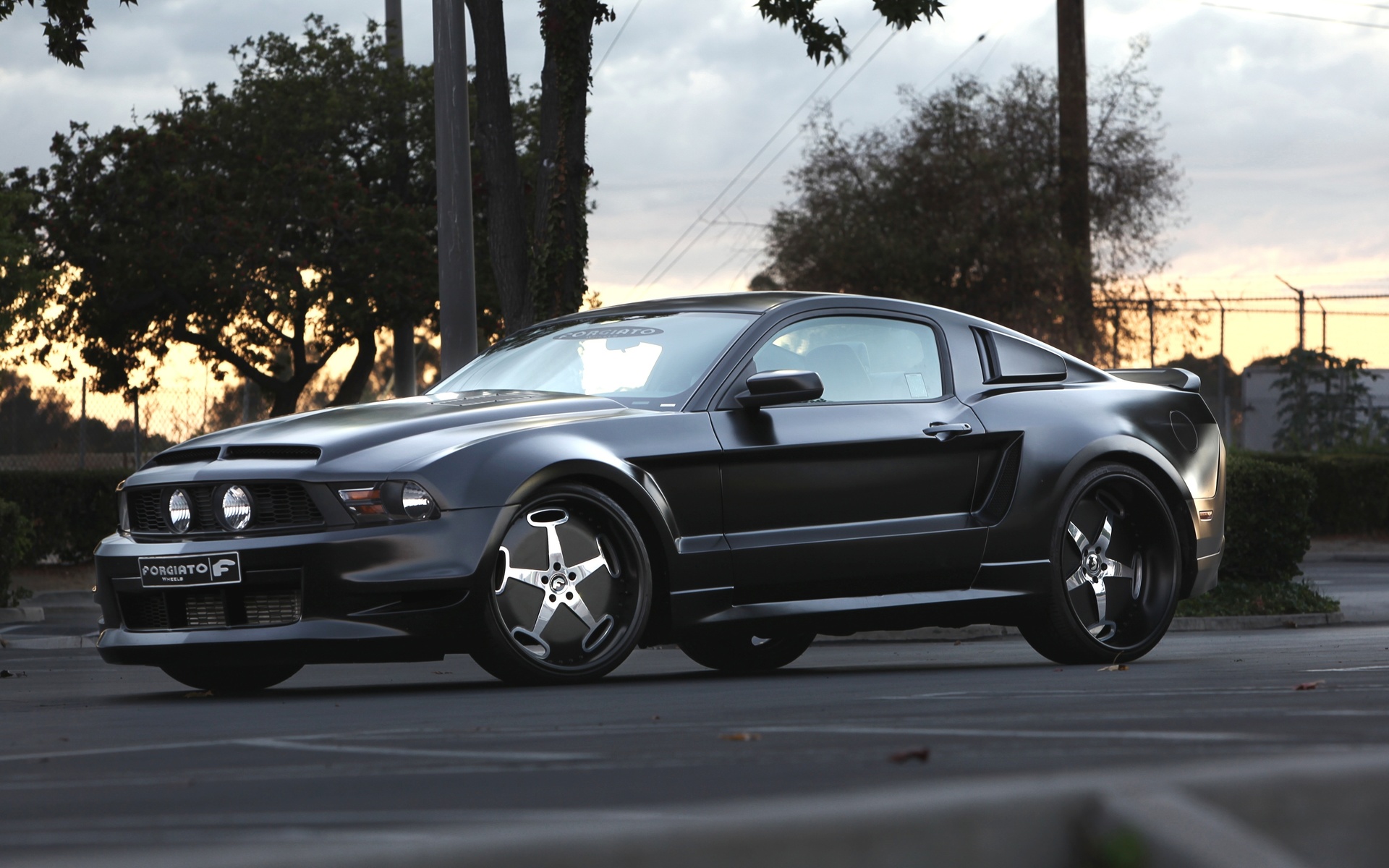 black, ford mustang, car, drives, tuning, road