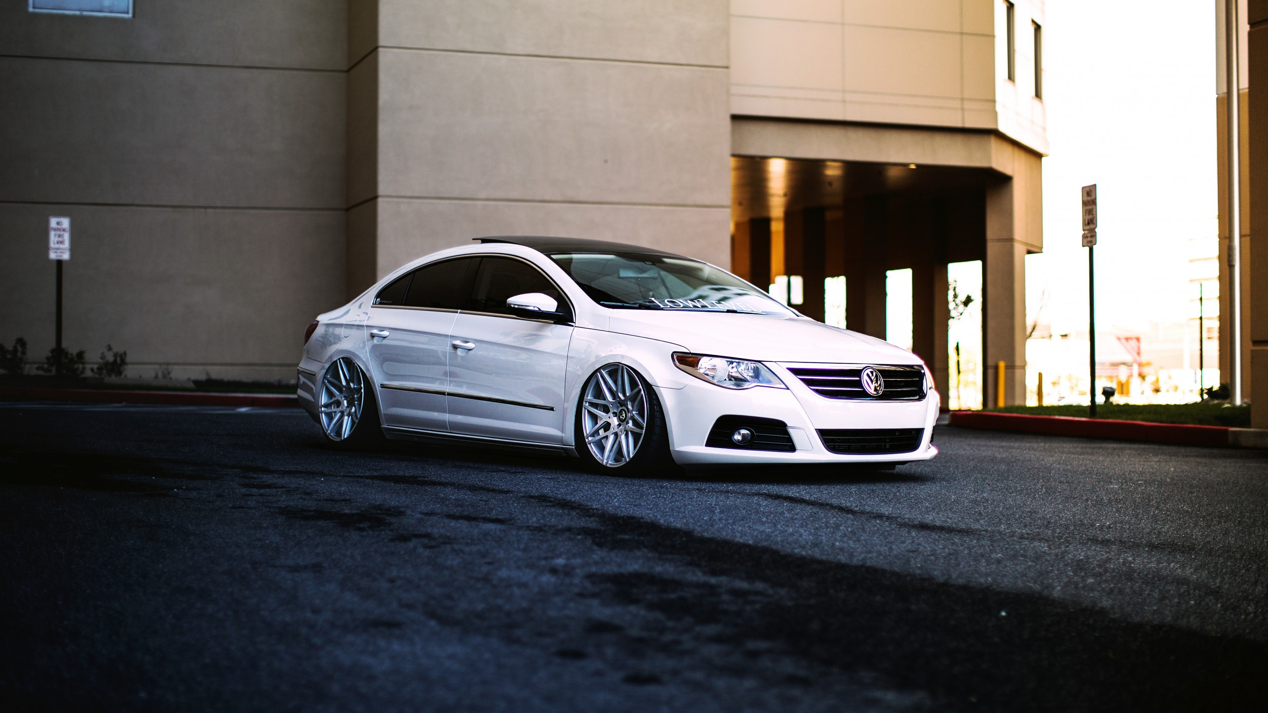 passat, volkswagen, white, tuning