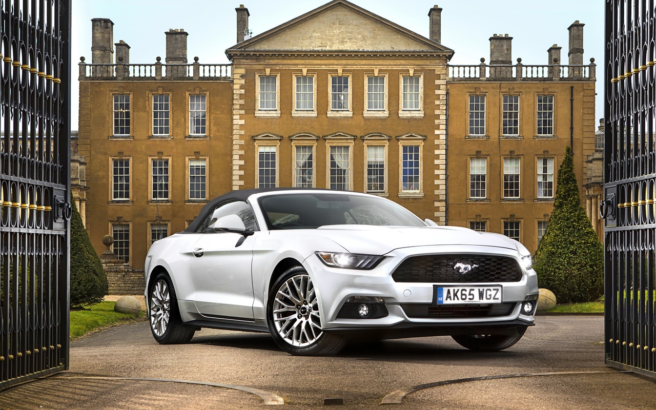 ford, mustang, gt, convertible, white, car