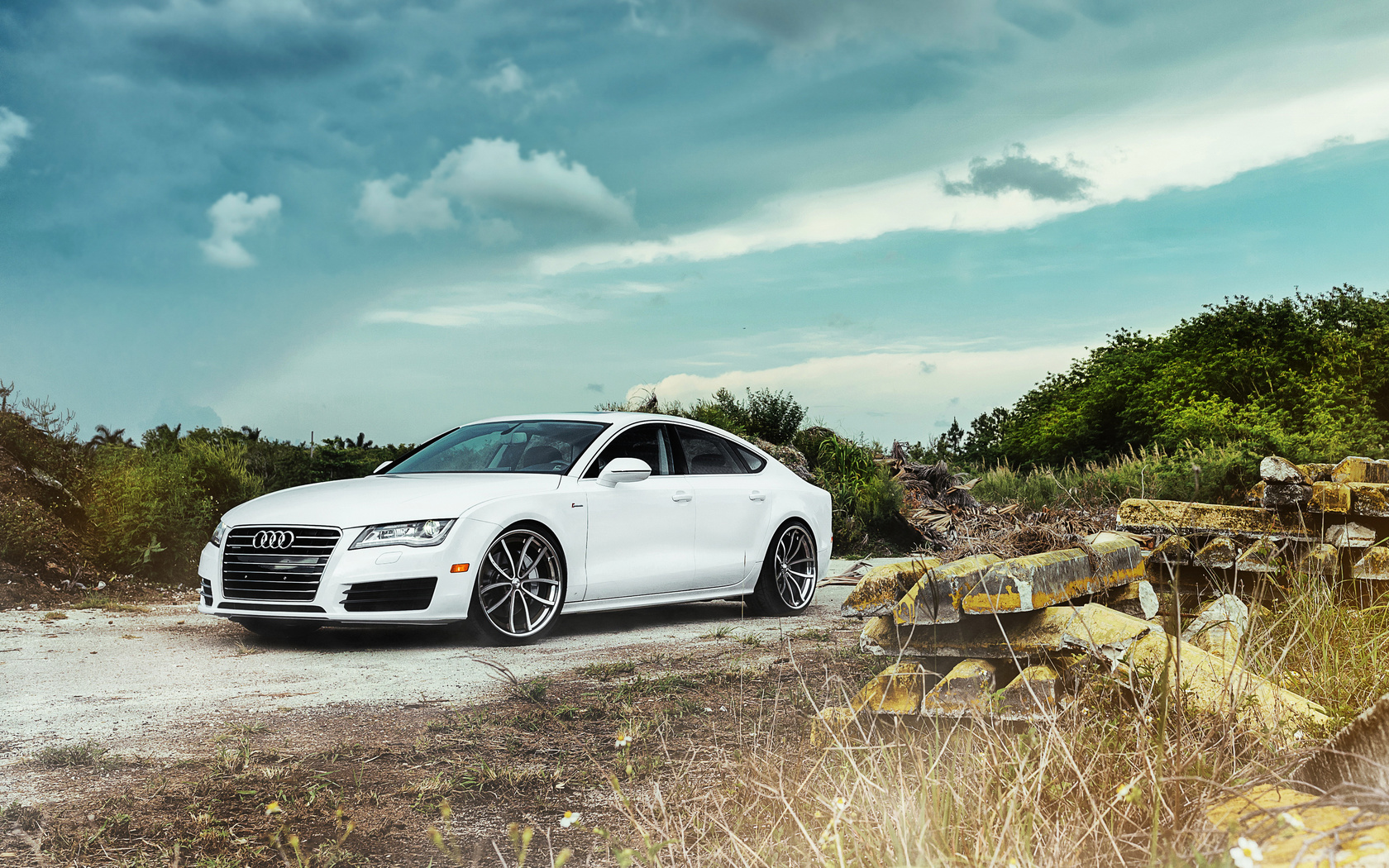 white, audi, a7