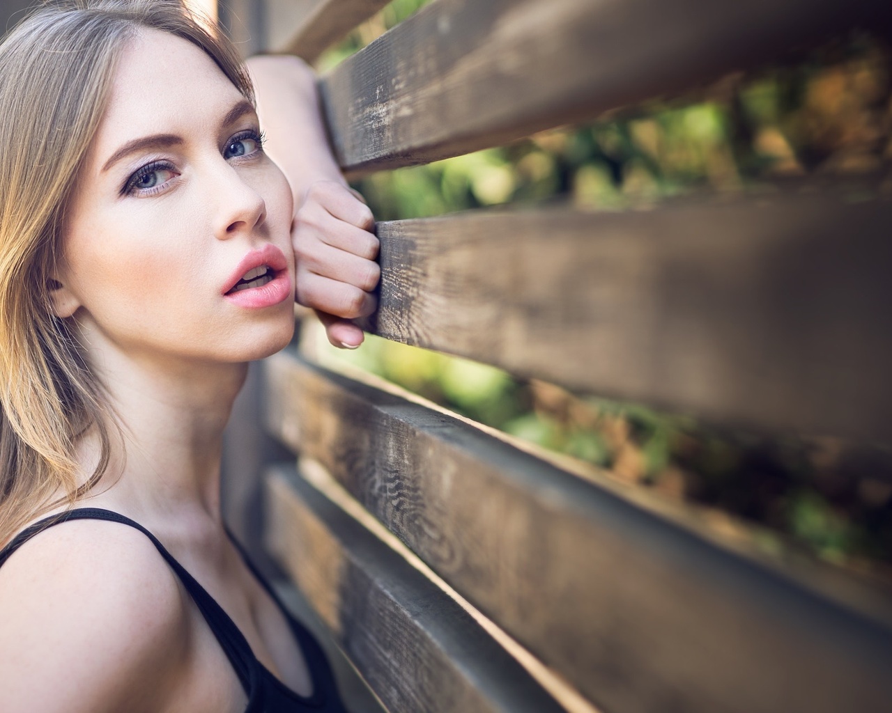 women, portrait, blonde, face, depth of field, , , , , , , ,  