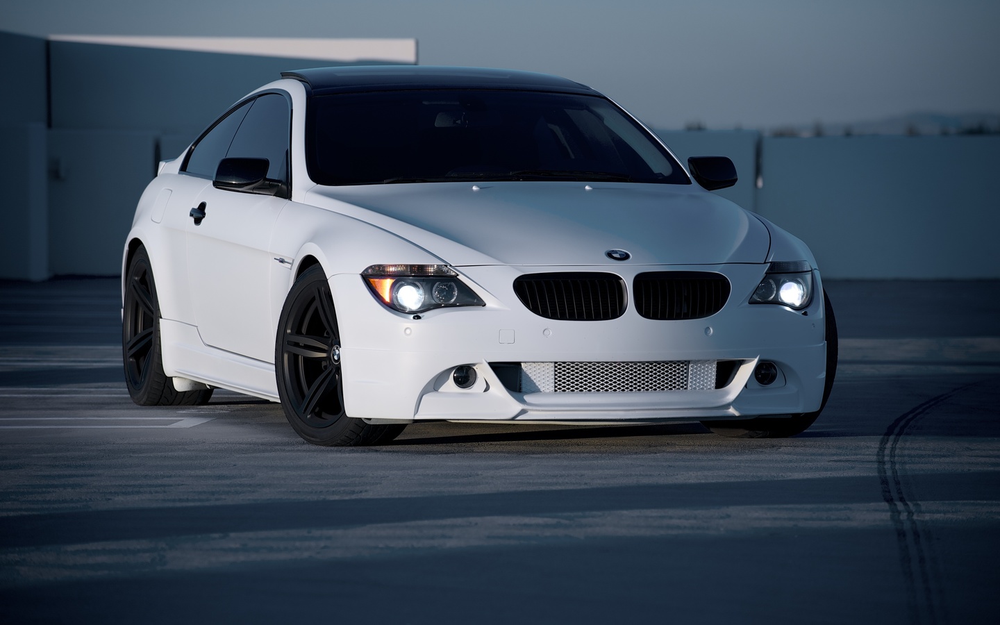 bmw, e63, bmw, white, roof, white, parking, m6, front