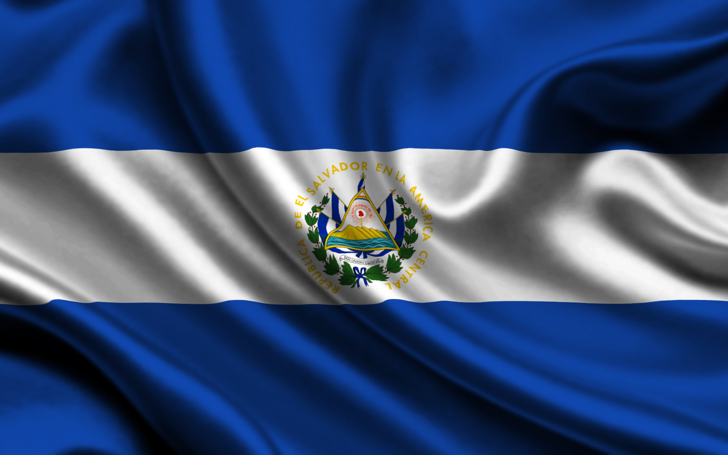 сальвадор, флаг, 3d, el salvador, flag