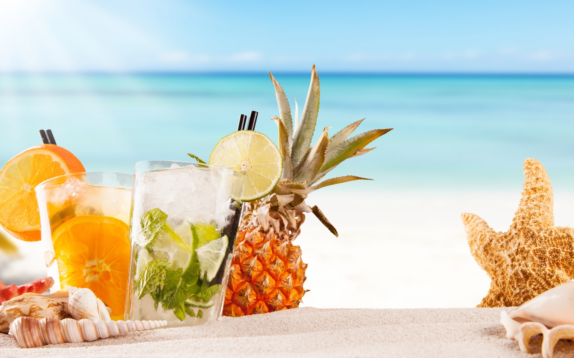 , fruit, cocktail, drink, fresh, paradise, sea, , 