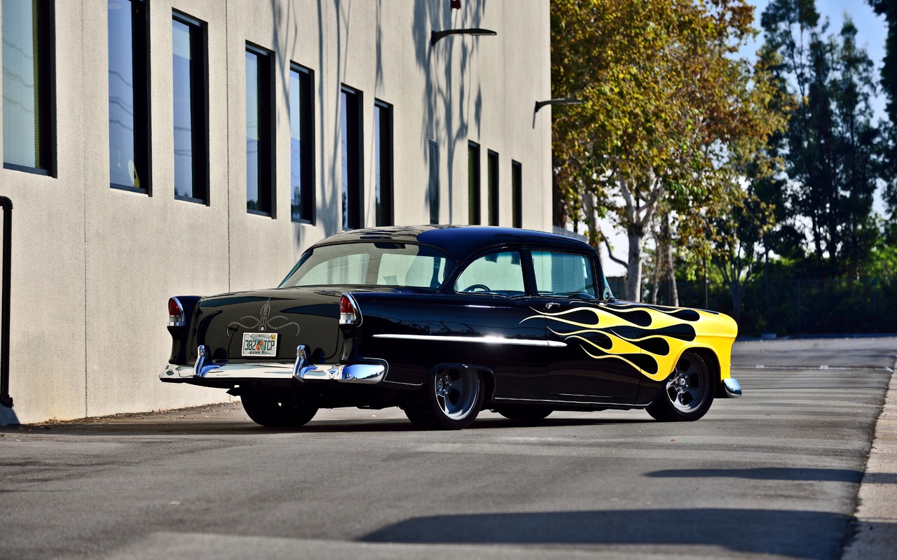 1955, air, bel, belair, chevrolet, custom