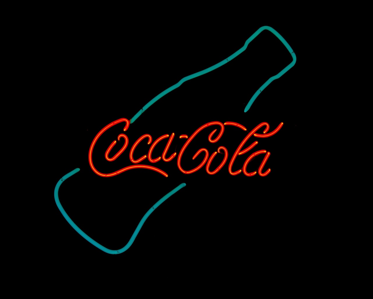 coca-cola, logo, neon