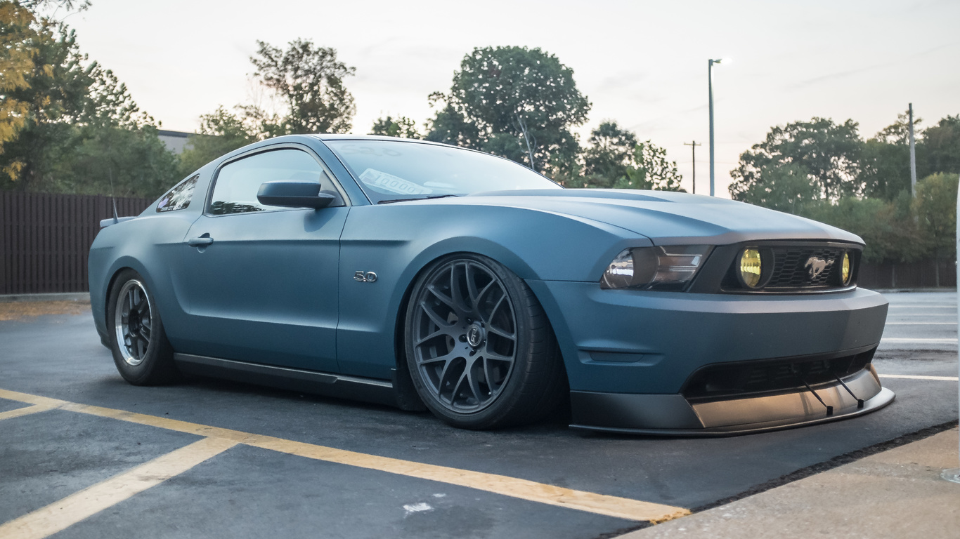 ford, mustang, muscle cars, tuning, blue