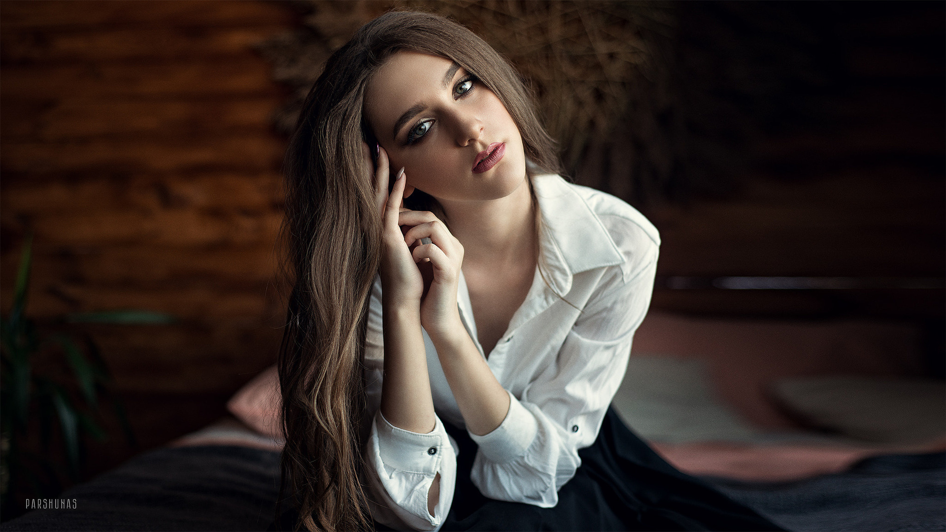 women, portrait, depth of field, long hair, anton parshunas