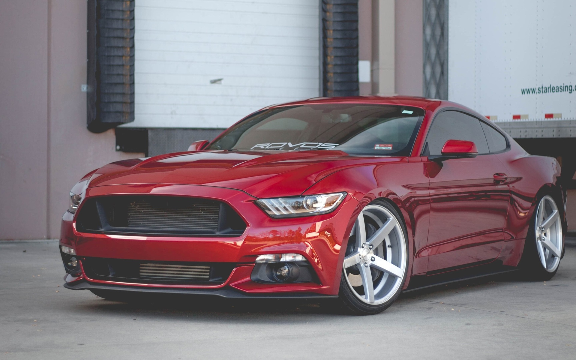 ford mustang, supercars, rovos wheels, tuning, red mustang, ford
