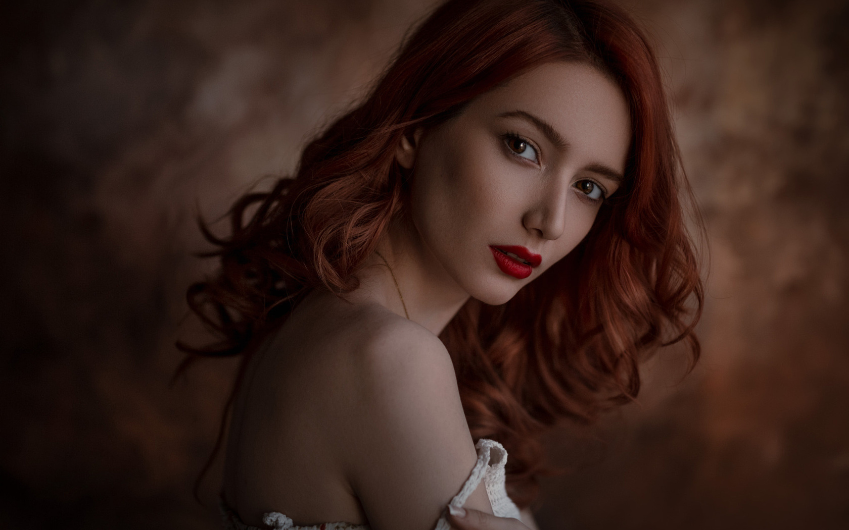 women, face, portrait, ali falak, redhead, red lipstick