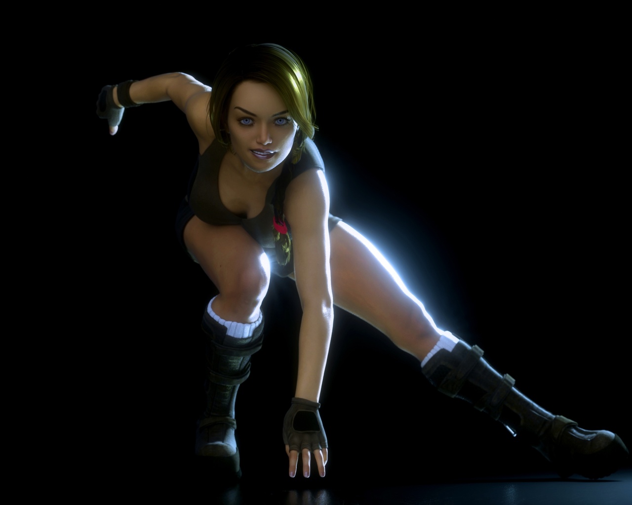 pose, look, rendering, face, lara croft, hair, girl, gloves, tomb raider