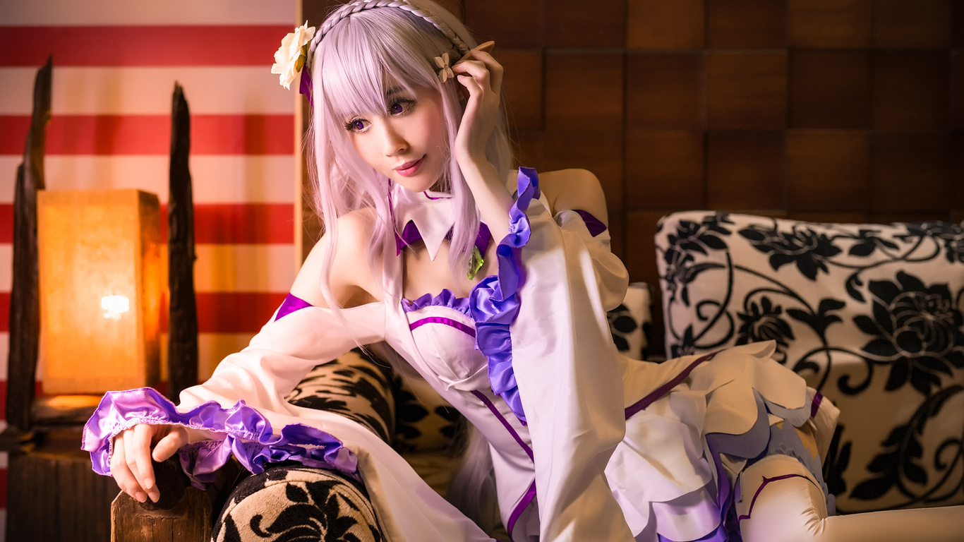style, color, girl, asian, face, dress, hair, cosplay, re zero