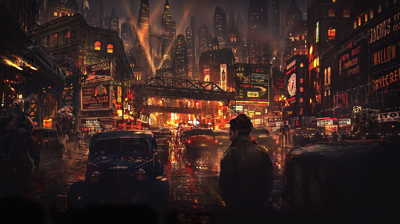 artwork, city, cyberpunk, 