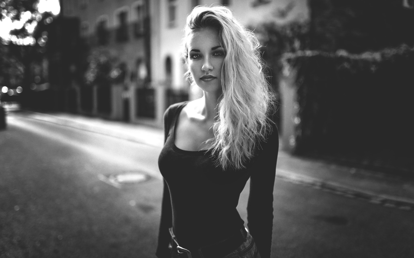 , , , , , ,  hofmann, eyes, blonde, black and white, street, model, hair, france, miro hofmann