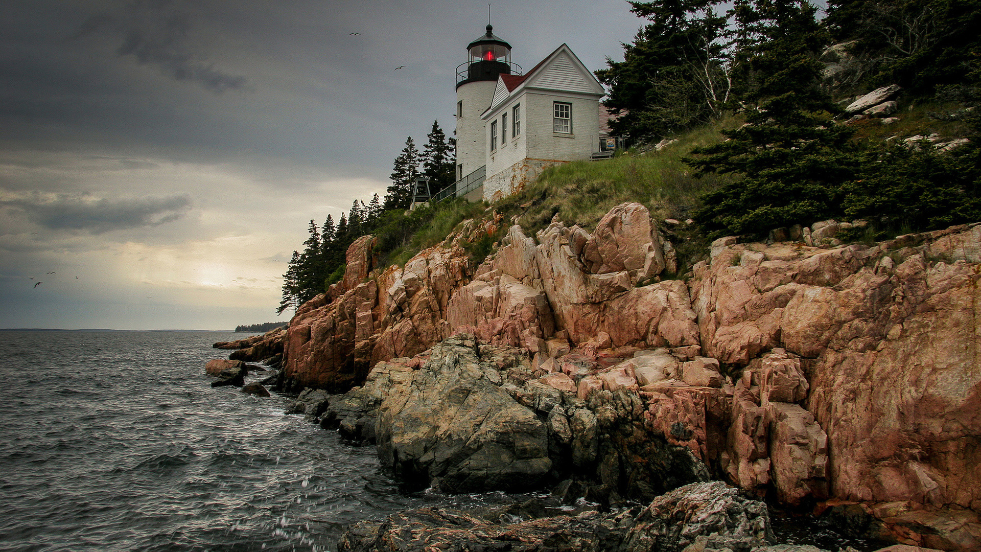 bass harbor lighthouse, , maine, , united states, , bernard,     