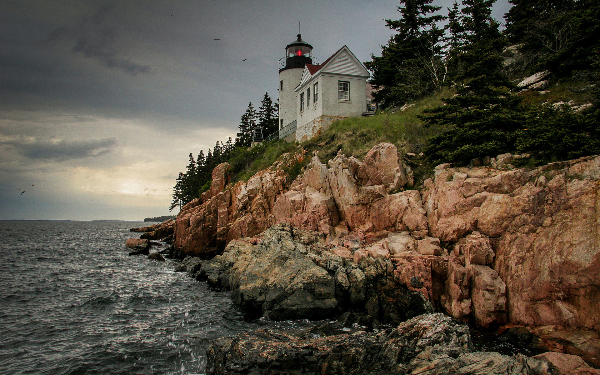 bass harbor lighthouse, , maine, , united states, , bernard,     