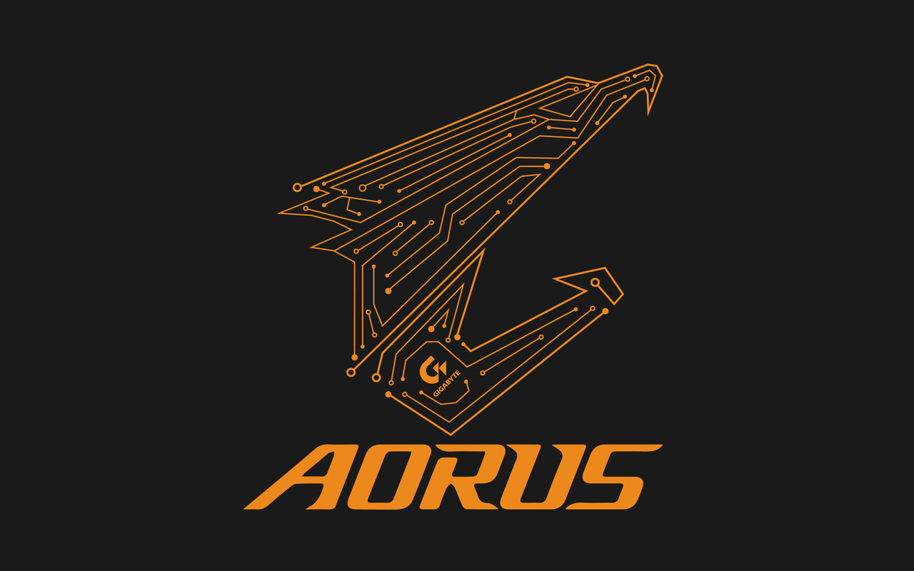 logo, eagle, gigabyte, aorus