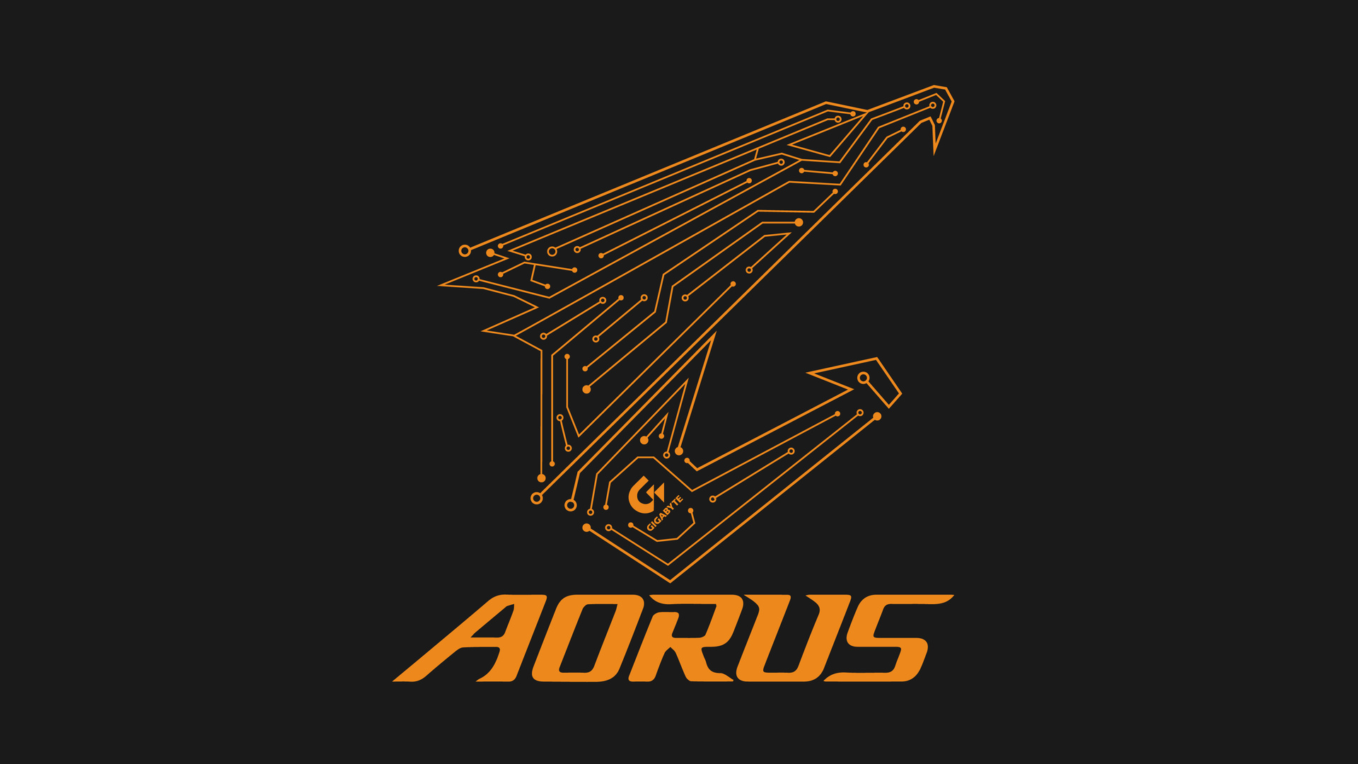 logo, eagle, gigabyte, aorus