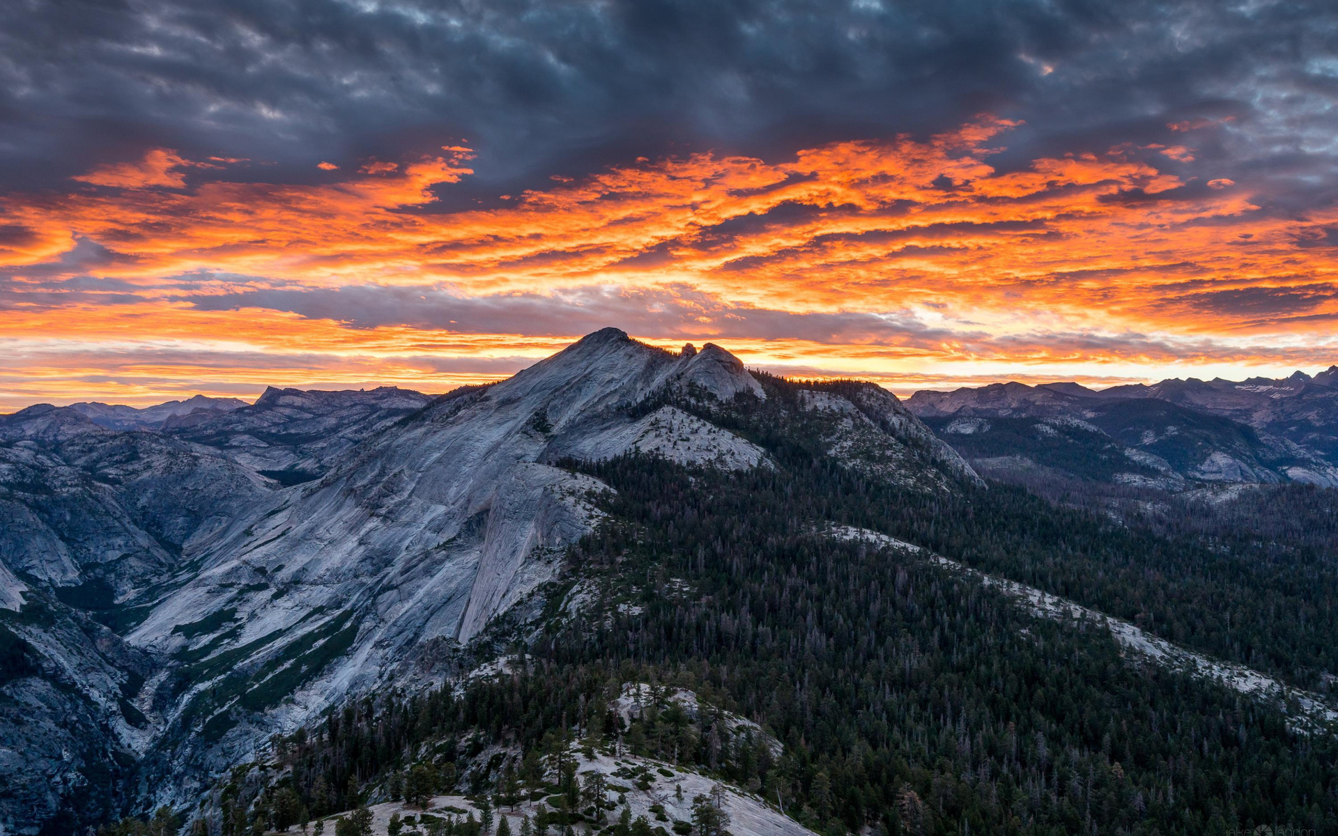 sierra nevada, sunset, mountains, evening, forest