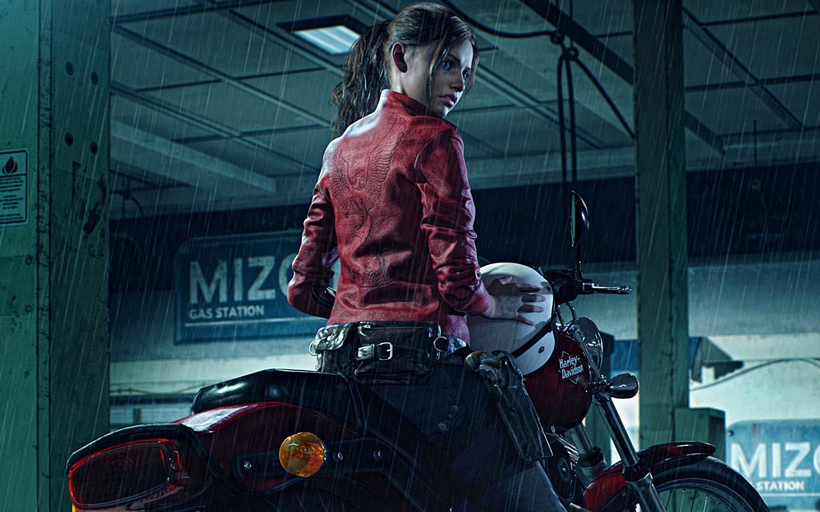 resident evil, 2 2019, claire redfield, harley davidson