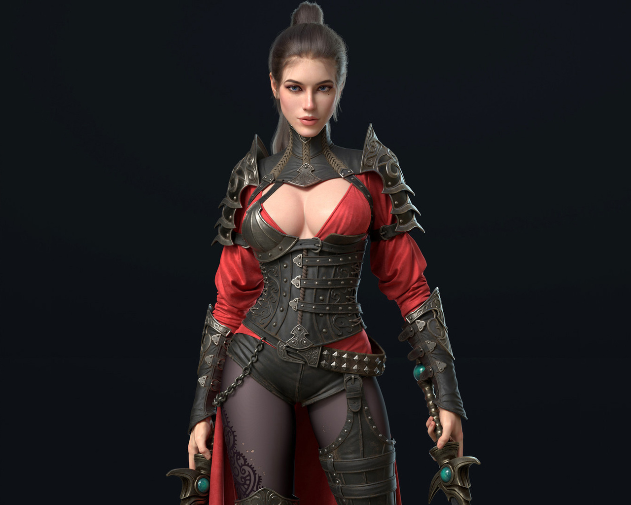 warrior, girl, artwork, black desert online, black desert