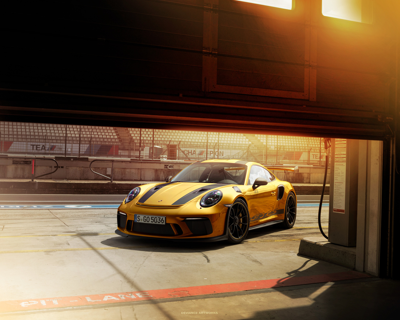 porsche, 911, gt3, rs, gold