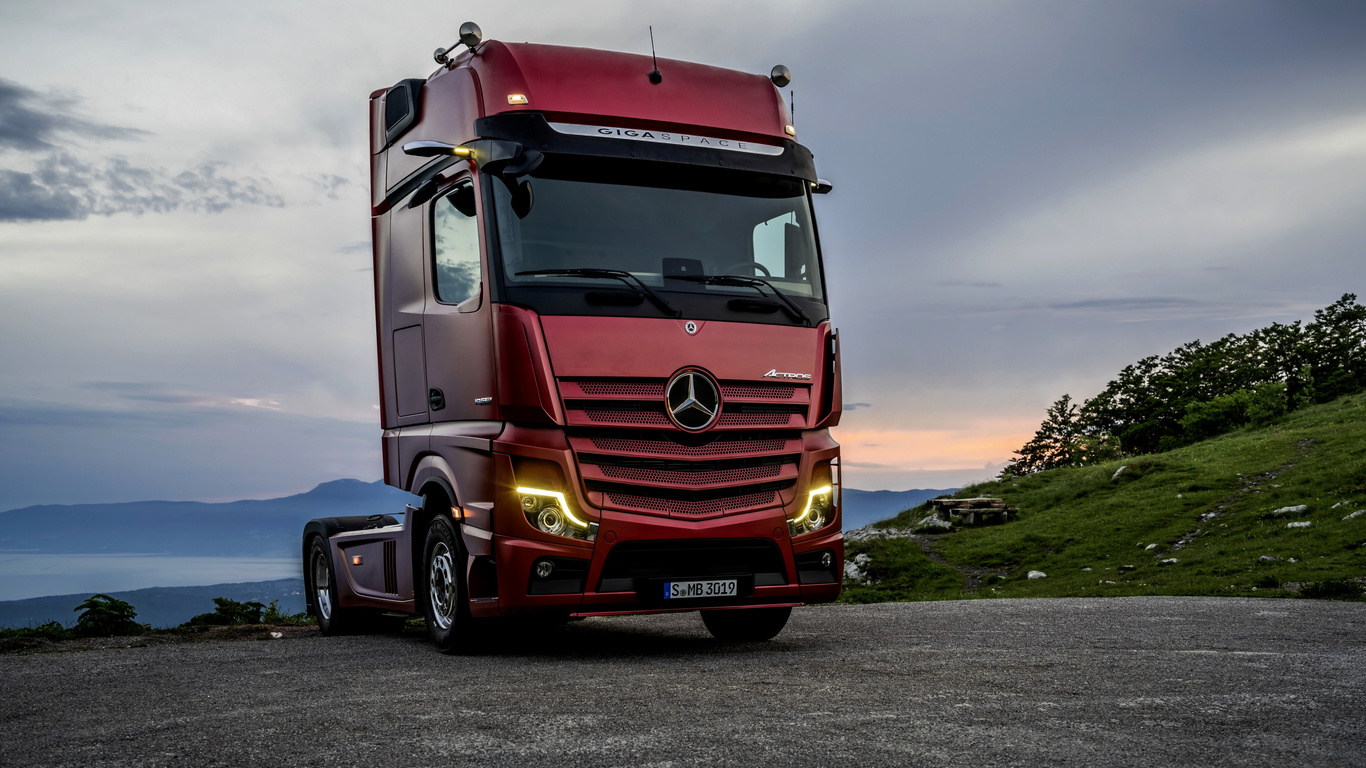 mercedes-benz actros, new truck, 4x2, red actros, german trucks, mercedes